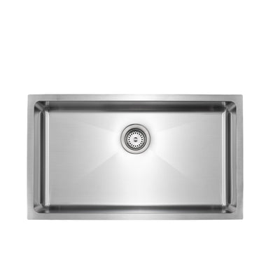 Master Chef- Troyes ADA  16 Gauge ADA Single Bowl Stainless Kitchen Sink, Radial Corners, 31x18x6 1