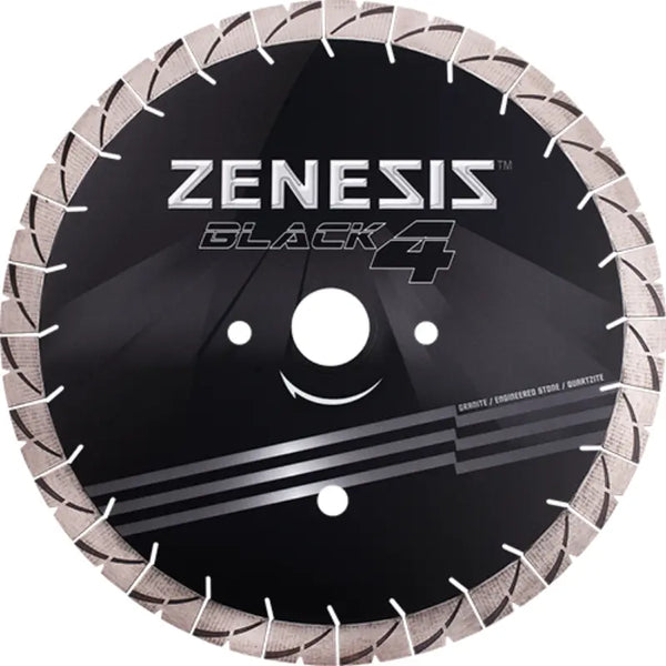 Zenesis™ Black 4 Diamond Bridge Saw Blade – 12in to 20 in Ultra-Durable High-Speed Stone Cutting Blade Zenesis