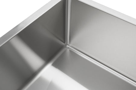 Master Chef- Valence 27 Radial Culinary Style Stainless Steel Kitchen Sink w/Slight Radius 27x18x10 15 G RADIAL CORNERS 2