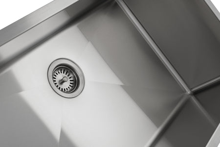 Master Chef- Valence 27 Radial Culinary Style Stainless Steel Kitchen Sink w/Slight Radius 27x18x10 15 G RADIAL CORNERS 3