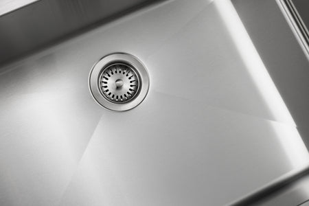 Master Chef- Valence 27 Radial Culinary Style Stainless Steel Kitchen Sink w/Slight Radius 27x18x10 15 G RADIAL CORNERS 4