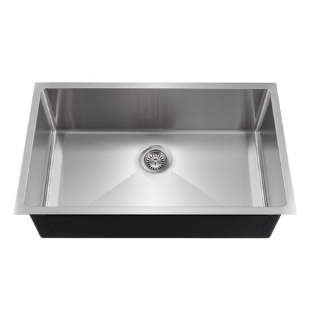 Master Chef- Valence 27 Radial Culinary Style Stainless Steel Kitchen Sink w/Slight Radius 27x18x10 15 G RADIAL CORNERS 6