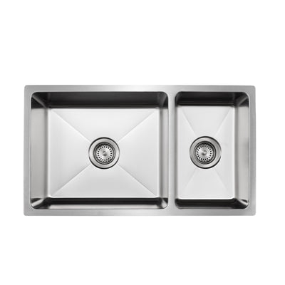 Master Chef-Vannes 16 Gauge 6040 Reversible Stainless Kitchen Sink, Radial Corners, 31x18x9/7 1