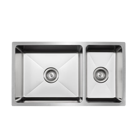 Master Chef-Vannes 16 Gauge 6040 Reversible Stainless Kitchen Sink, Radial Corners, 31x18x9/7 1
