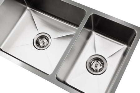 Master Chef-Vannes 16 Gauge 6040 Reversible Stainless Kitchen Sink, Radial Corners, 31x18x9/7 2