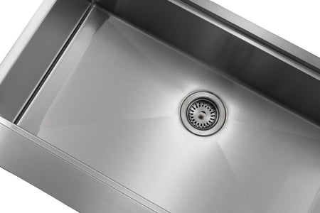 Master Chef-Verona Curved Retro 36 Single Bowl Curved 6" RETRO Apron Workstation Sink, 36x22x10 5
