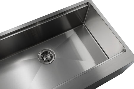 Master Chef-Verona Curved Retro 36 Single Bowl Curved 6" RETRO Apron Workstation Sink, 36x22x10 6