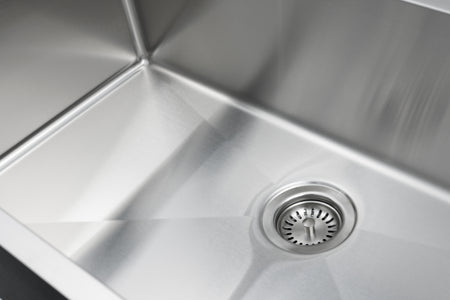 Master Chef - Versailles 32  UM Large Single Bowl Culinary Sink 32x19x10 (15 G) SQUARE 90 DEGREE CORNERS 4