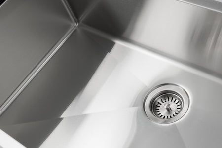 Master Chef - Versailles 32  UM Large Single Bowl Culinary Sink 32x19x10 (15 G) SQUARE 90 DEGREE CORNERS 5