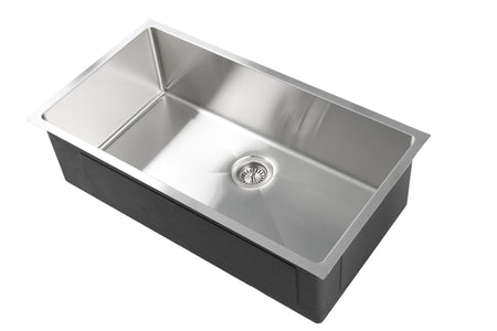 Master Chef - Versailles 32  UM Large Single Bowl Culinary Sink 32x19x10 (15 G) SQUARE 90 DEGREE CORNERS 6