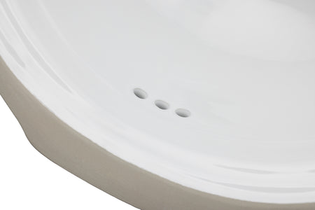 Oasis- Watercourse WH Decorative UM Vitreous China Sink 20x16.25x8 OD 18.25x14.25 ID 3