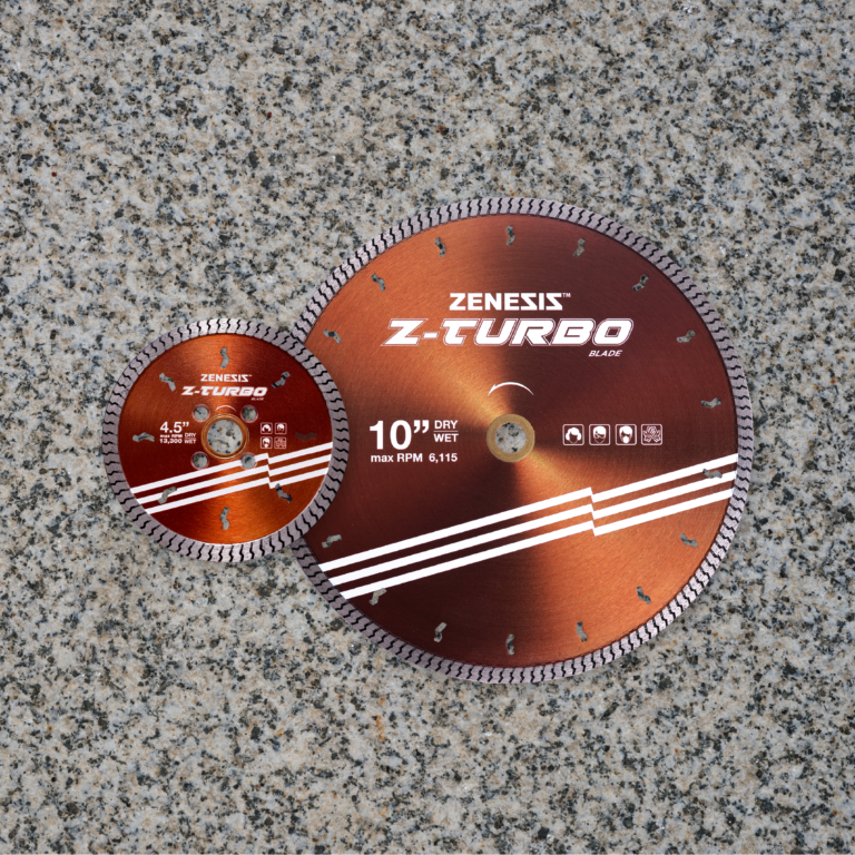 Zenesis Z Turbo Diamond Blade 4.5 to 10 inches, circular cutting tool for masonry and stone cutting. 3