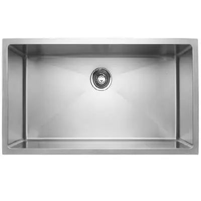 Master Chef-Bayonne Stainless Steel-Culinary 1 Bowl Kitchen Sink 18G 32x19x9 outter rim