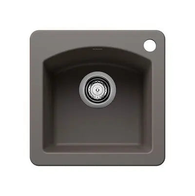 Blanco-Volcano Grey-Diamond Bar Sink Dual Deck Blanco