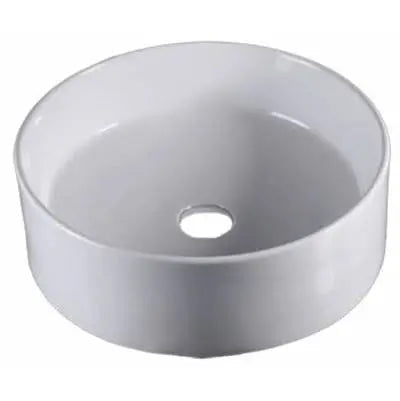 Oasis- Hydro 18 in roundPorcelain vessel sink White Oasis