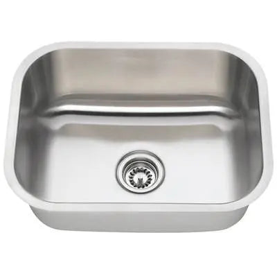 Presidential- Lincoln Center Premium 18 G Stainless Steel Bar/Utility Sink w/Center Drain 18.5x16.5 O.D. 16.75x14.75x9