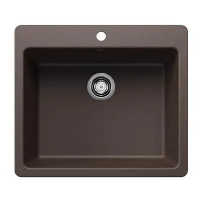 Blanco-White-Liven 25" Medium Single Bowl Dual Mount Blanco 6