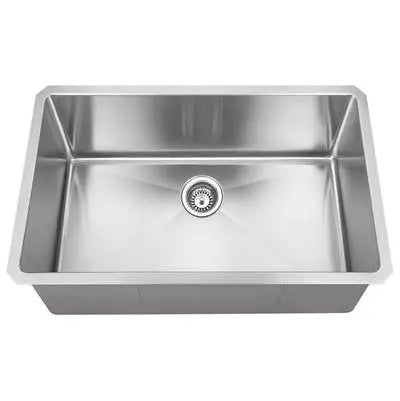 Master Chef - Versailles 32 Radial  Culinary Style Stainless Steel Kitchen Sink w/Slight RADIAL CORNERS Master Chef