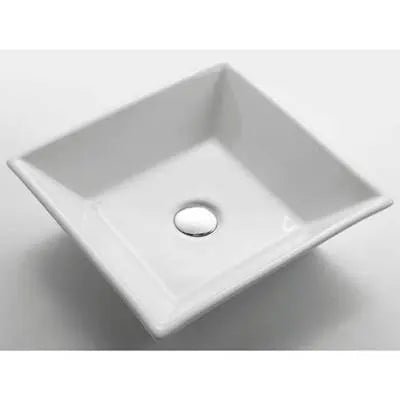 Oasis- Virgo Modern Square ZenPorcelain Vessel Sink 16.25 x 16.25 x 4.5 Virgo Oasis