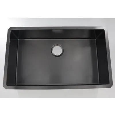 Master Chef-Versailles 30 Radial in GunMetal Black-Culinary Style Stainless Steel Radial Kitchen Sink