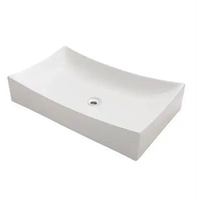 Oasis- Auriga Large Modern Rectangular Vessel China Sink Large (White) 25.75x16x5 Oasis