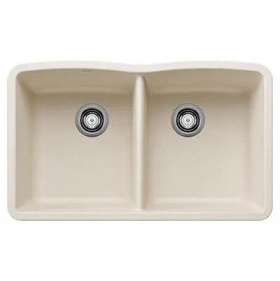 Blanco-White-Diamond Equal Double Dual Mount Blanco 7