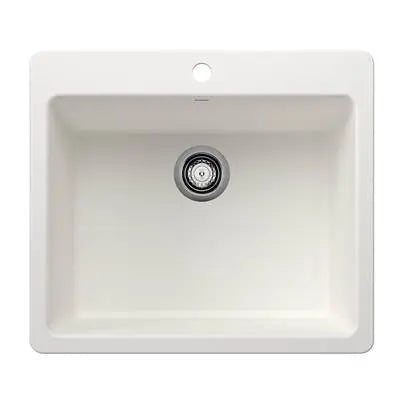 Blanco-White-Liven 25" Medium Single Bowl Dual Mount Blanco 1