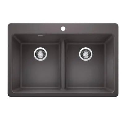Blanco-White-Liven Equal Double Low Divide Dual Mount Blanco 4