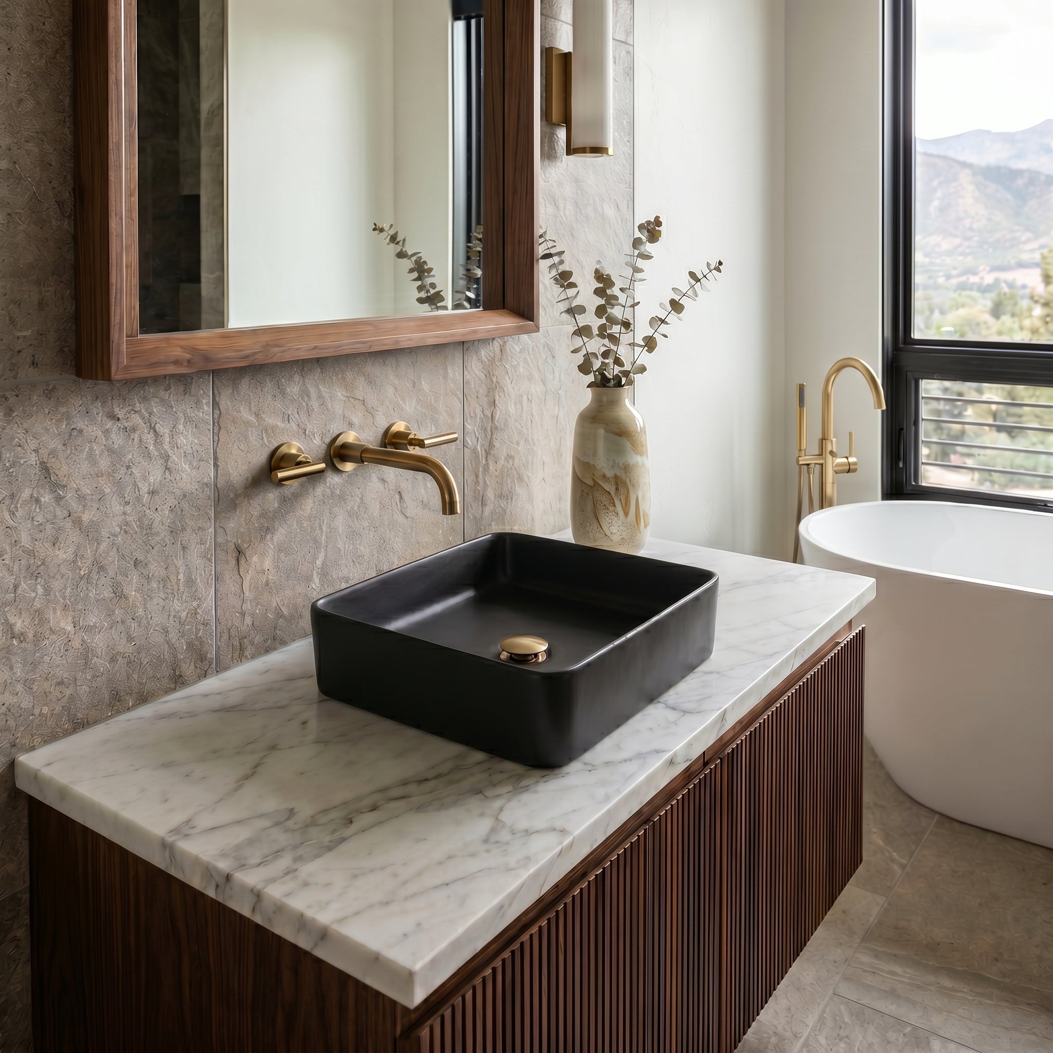 Lusso-White | 14.5in  x 14.5in x 3 3/4in  | Square Vessel 7