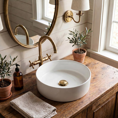 Lusso-White | 14.5in  x 14.5in x 3 3/4in  | Square Vessel 8