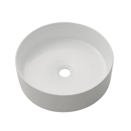 Adelaide Lusso White 15 3/4" x 15 3/4" x 3 1/2" Round Vessel Sink(K466)(664AWH) 3
