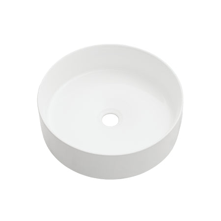 Adelaide Lusso White 15 3/4" x 15 3/4" x 3 1/2" Round Vessel Sink(K466)(664AWH) 2