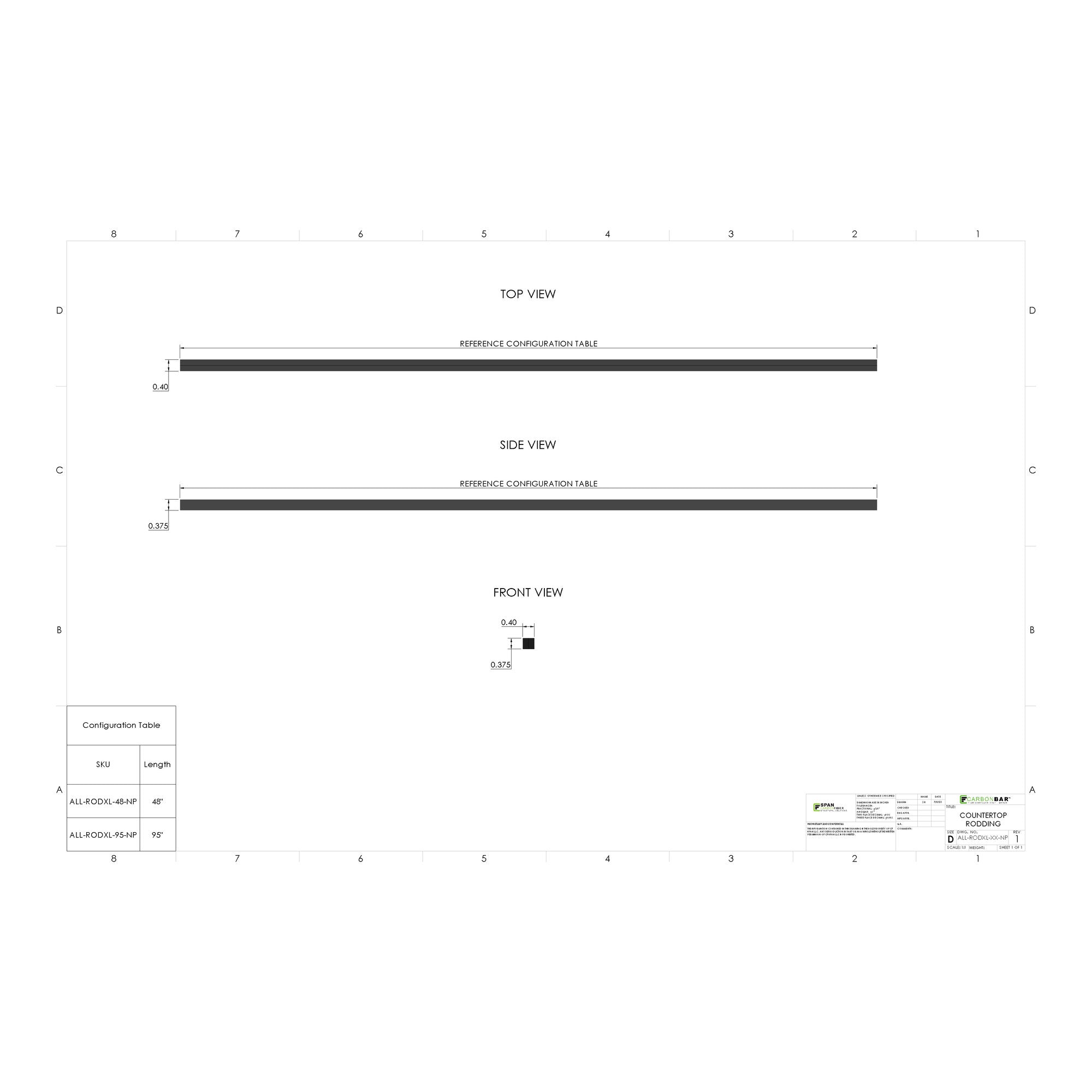 CarbonBar Countertop XL Rodding 2