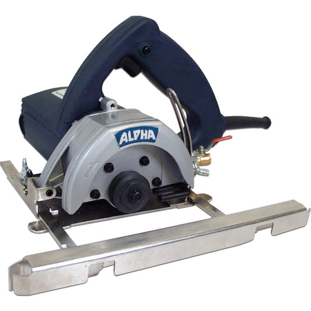 Alpha Tools 4.5-inch wet stone cutter, 110V, designed for cutting stones and masonry with a durable blade and sturdy construction.