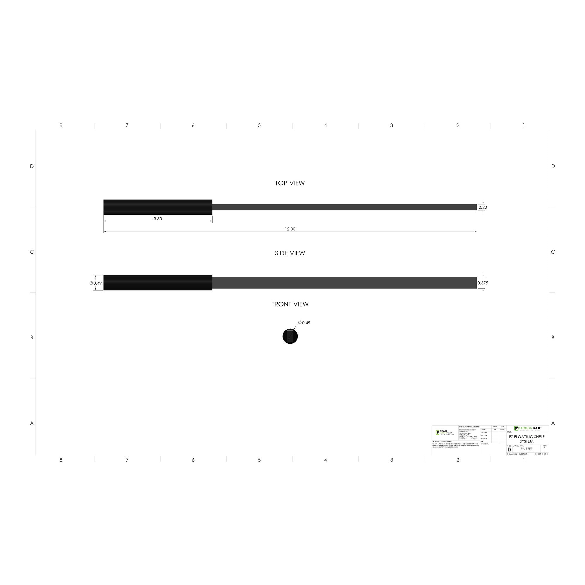 EZ Floating Shelf (3 Pack) 3