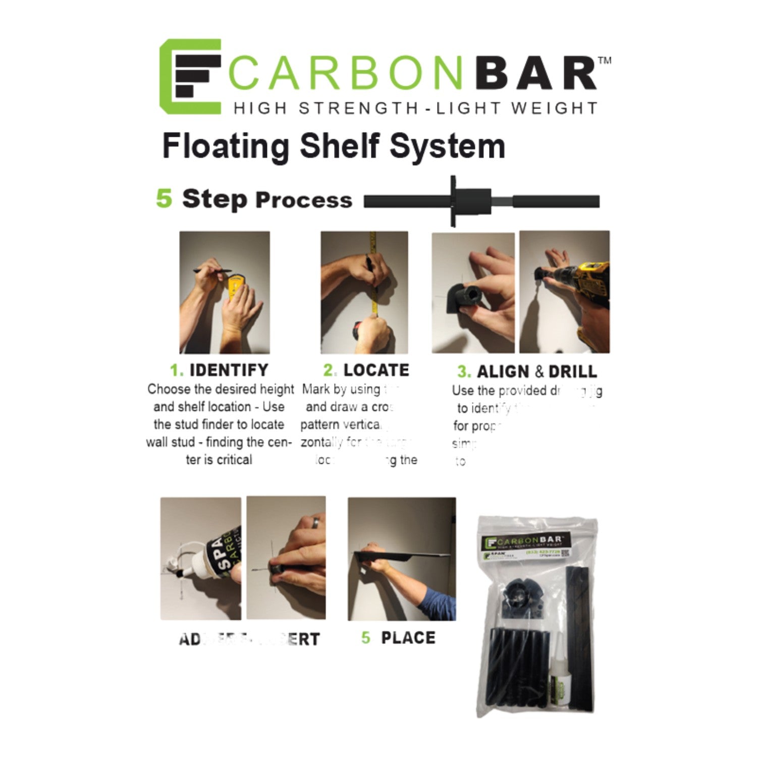Floating Flat Shelf - Bell (2 Pack) 7