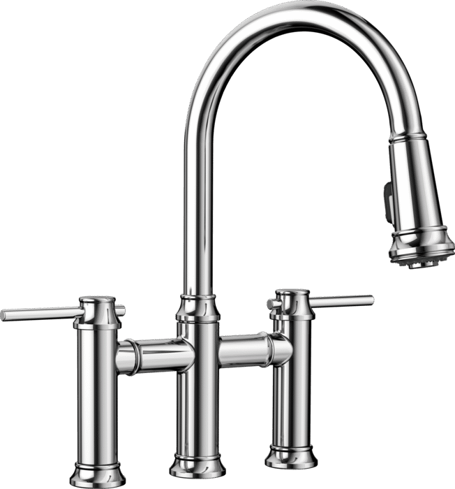 Blanco Empressa Pull-Down Bridge Kitchen Faucet 2