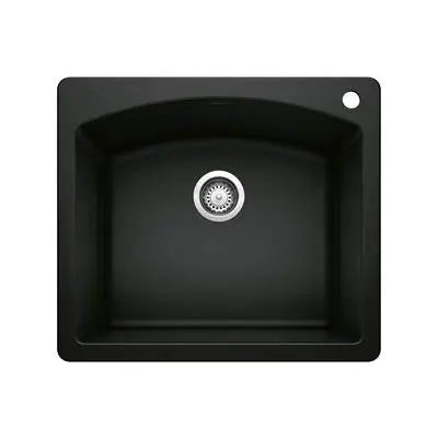 Blanco-Coal Black-Diamond Single Bowl Dual Mount Blanco