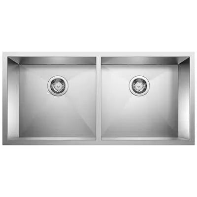 Blanco-Precision 16" R0 Large Equal Double Bowl Blanco