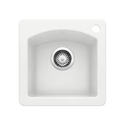 Blanco-White-Diamond Bar Sink Dual Mount Blanco