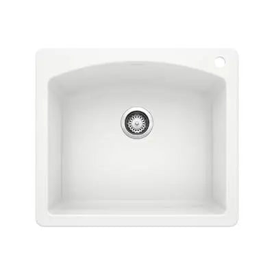 Blanco-White-Diamond Single Bowl Dual Mount Blanco