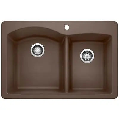 Blanco-White-Diamond 1-3/4 Bowl Dual Mount Blanco 2