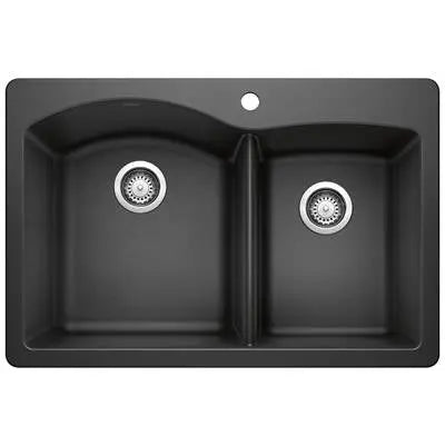 Blanco-White-Diamond 1-3/4 Bowl Dual Mount Blanco 3