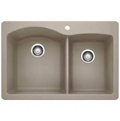 Blanco-White-Diamond 1-3/4 Bowl Dual Mount Blanco 4