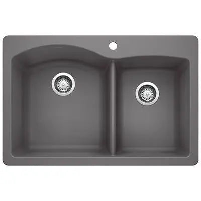 Blanco-White-Diamond 1-3/4 Bowl Dual Mount Blanco 5