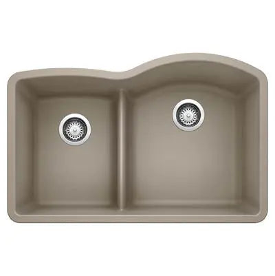 Blanco-White-Diamond 1-3/4 Low Divide Reverse Blanco 3
