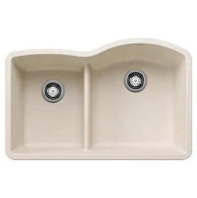 Blanco-White-Diamond 1-3/4 Low Divide Reverse Blanco 6
