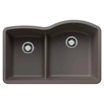 Blanco-White-Diamond 1-3/4 Low Divide Reverse Blanco 7