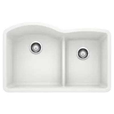 Blanco-White-Diamond 1-3/4 Low Divide Blanco 1