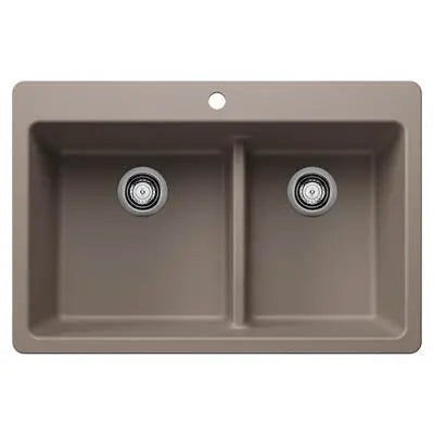Blanco-White-Liven 1-3/4 Low Divide Dual Mount Blanco 5